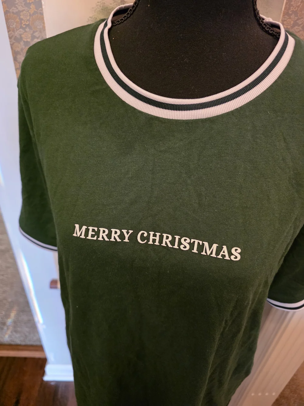 Merry Christmas Green Holiday Tee